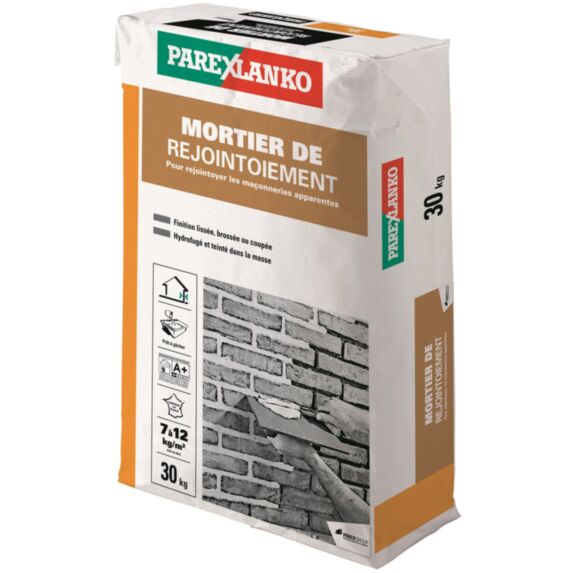 Mortier de rejointoiement blanc cassé 30kg - PAREXLANKO