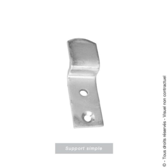 2 Supports coudés barre de sécurité volet finition bichromatée