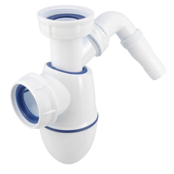Siphon Easython joints intégrés pour évier Ø40/40 mm prise machine à laver - GIRPI