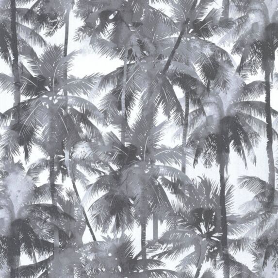 Papier Peint Intissé Palmier Californie 10,05x0,53m Gris - LUTECE