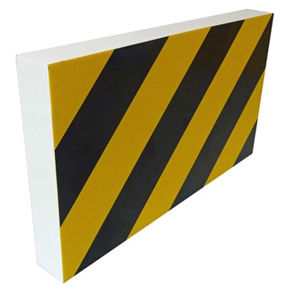 Protection droite 200x350x40mm noir/jaune