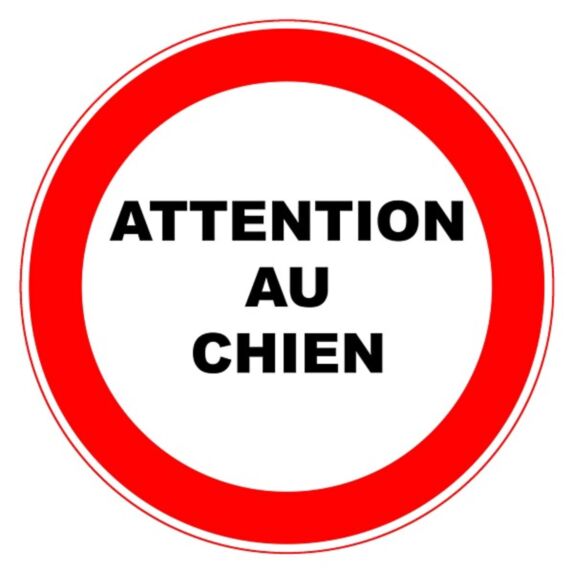 Panneau pvc ø280 : attention au chien