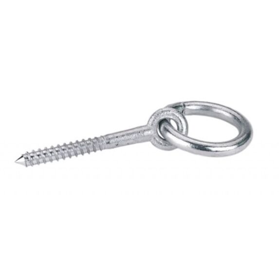 Anneau d'ecurie a vis bois AZ ø10mm l:80mm