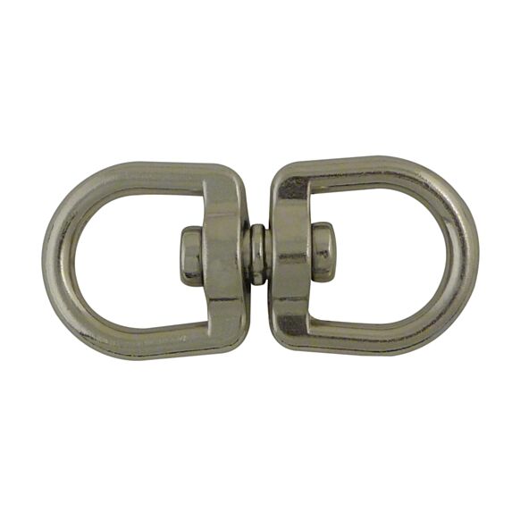 2 emerillons double Zamak nickele øœil 19mm