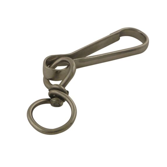 4 mousquetons simplex a touret acier nickele longueur :50mm 