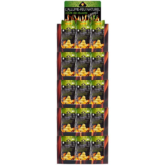 40 Allume feux cubes bois XXL naturel 1,5kg - CHEMINETT