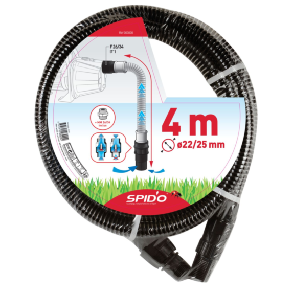 Kit d'aspiration plastique 4m d22 - SPID'O