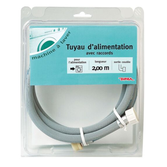 Tuyau alimentation machine à laver FF sortie coudée - 2,50 m