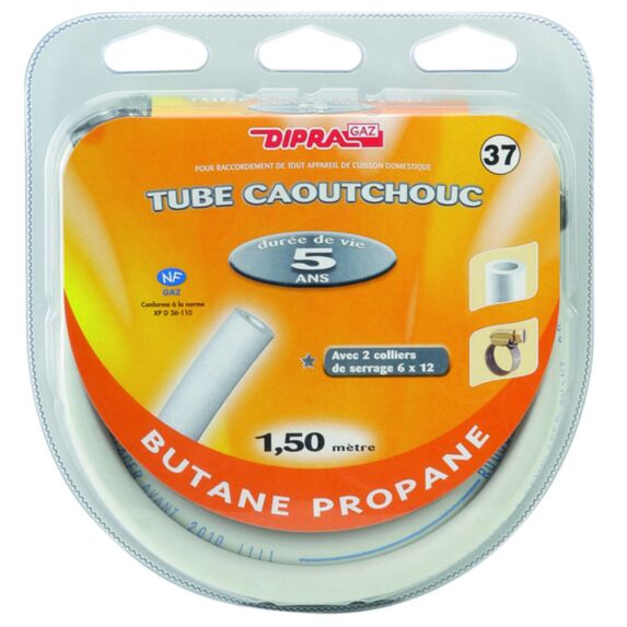 Tube flexible Butane/Propane 5 ans 1,5 m - DIPRA
