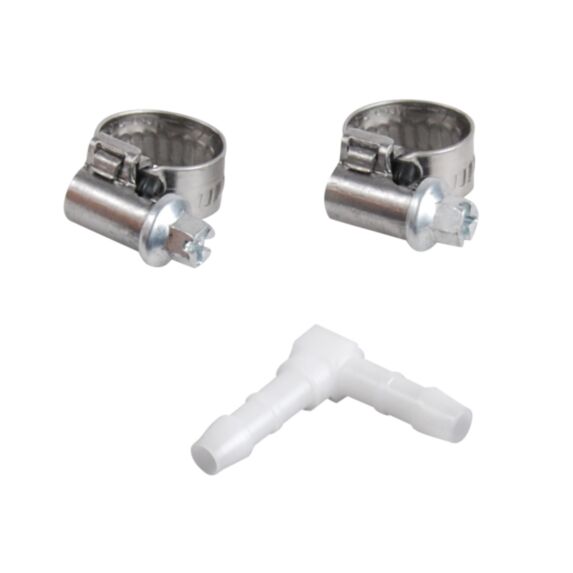 Coude plastique Ø4 mm + 2 colliers - SPID'O