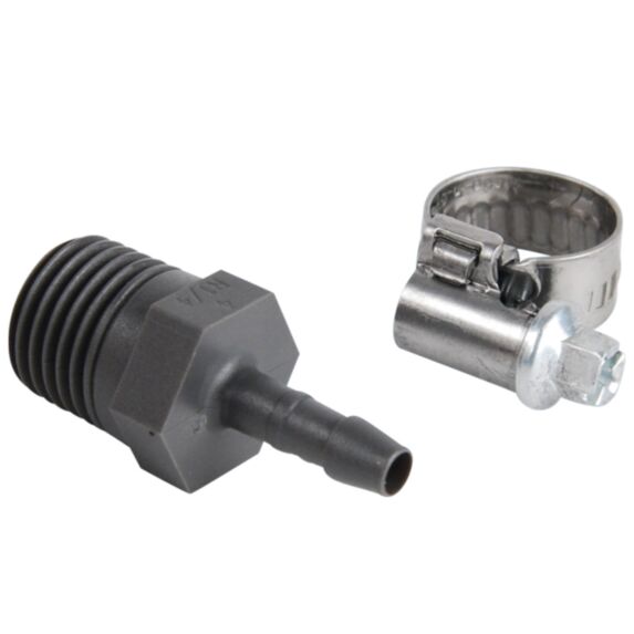 Raccord polyamide Ø4 mm 1/4'' + collier - SPID'O