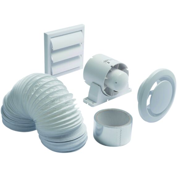 Kit aérateur Ø 100 mm - Installation entre deux gaines, en faux plafond - HBH