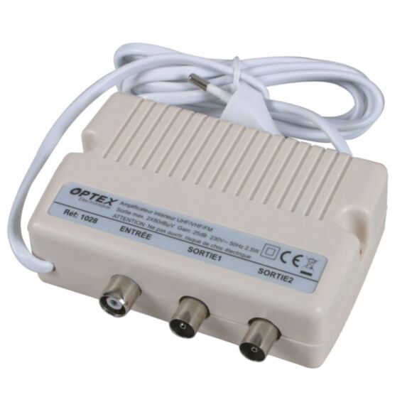 Amplificateur intérieur TNT 2 sorties coaxial - OPTEX