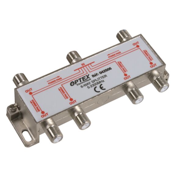 Répartiteur satellite 6 sorties à fiche F - OPTEX