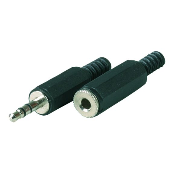 2 fiches jack mâle + femelle stéréo 3,5mm - OPTEX