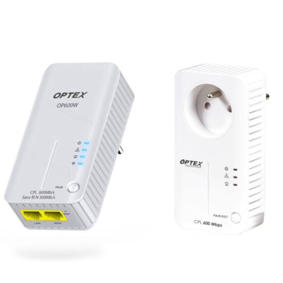 Pack prise CPL + CPL Wifi 600mb/s - OPTEX