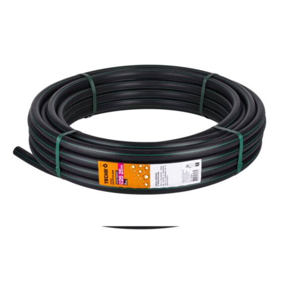 Tuyau arrosage enterré Haute densité 6bars Ø25mm L25m - TECHNO