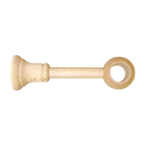 Support de barre à rideau en bois lorgnon Ø20 réglable de 70 à 130 mm brut