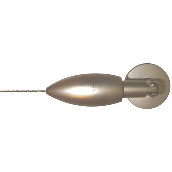 Lot de 2 supports embout ogive avec câble 5m nickel mat - MOBOIS