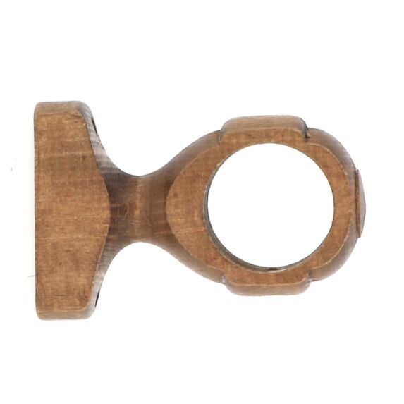 Supports monobloc courts bois classique x2 ø 35mm chêne vernis - MOBOIS