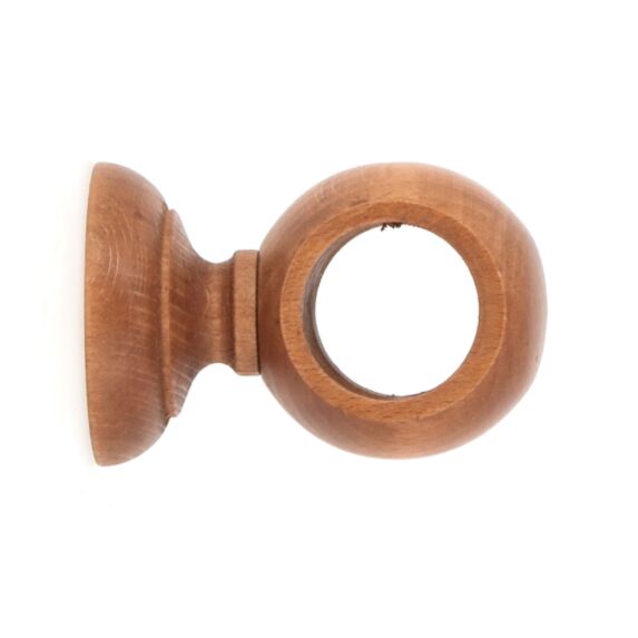 1 support bois universel court Ø35 60mm merisier