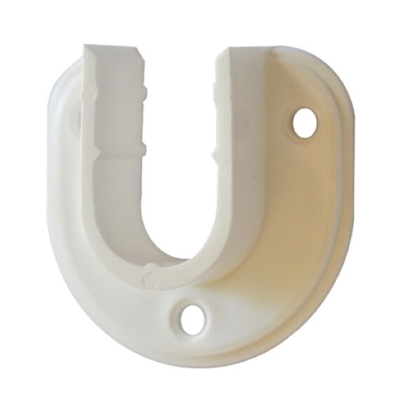 2 naissances métal penderie Ø14 blanc