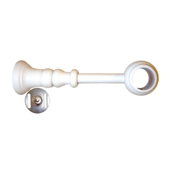 1 support bois à oeil Ø35 réglable de 100 à 220mm laqué blanc