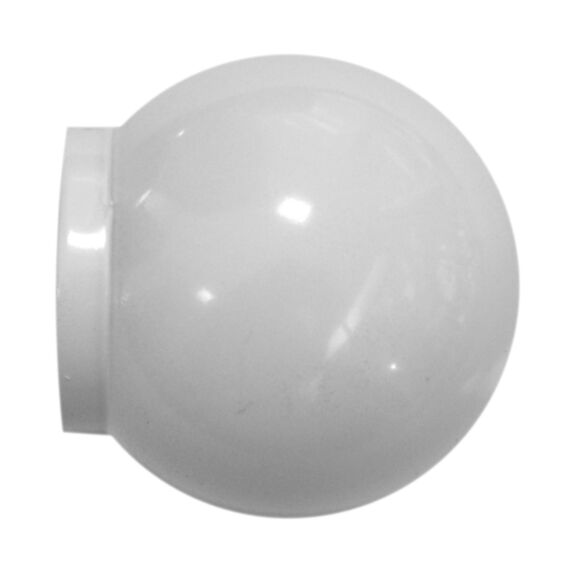 1 embout métal boule Ø16 blanc brillant