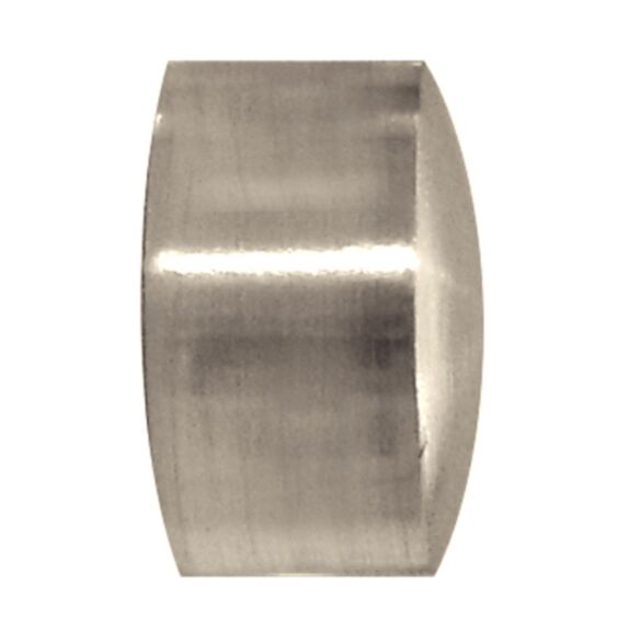 Lot de 2 embouts en métal pour barre à rideau de fermeture Ø16 chromé brossé