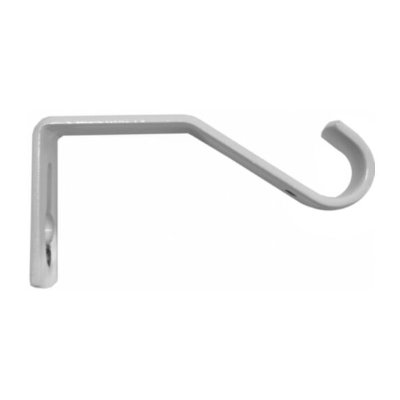 2 supports métal ouverts simples Ø16 80mm blanc brillant