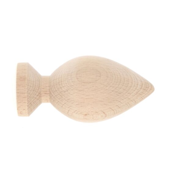 1 décor bois d'extrémité bi-cône Ø35 brut