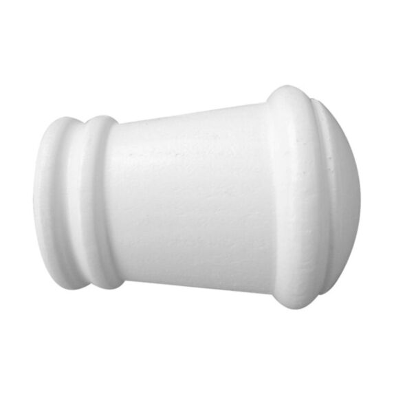 2 embouts bois Ø20 laqué blanc