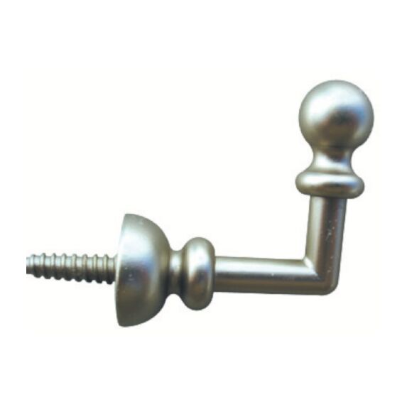 2 gonds métal boule 30mm nickel