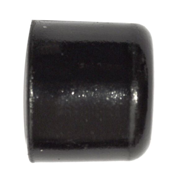 2 embouts métal de fermeture Ø20 noir brillant