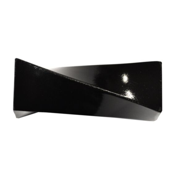 1 embout métal cylindre twisté Ø20 noir brillant