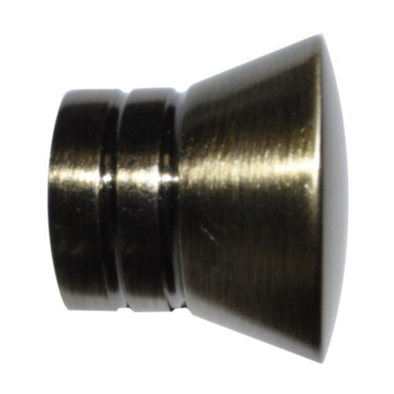 1 embout métal pommeau strié Ø20 effet laiton vieilli