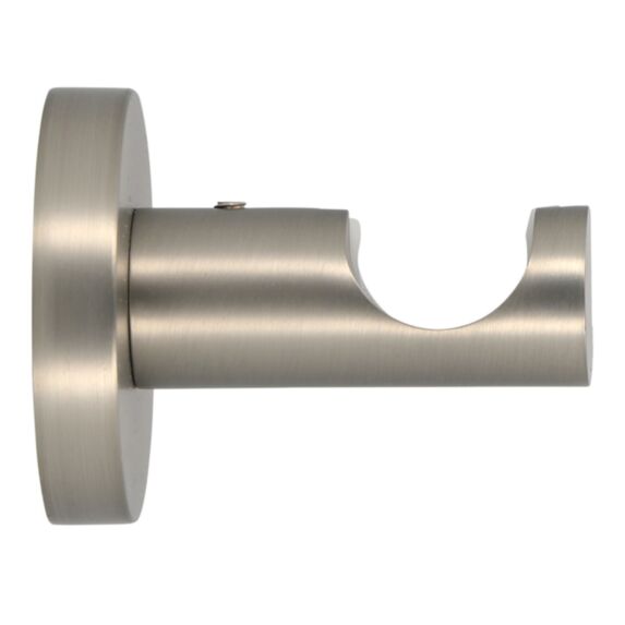 Support tige pour barre à  rideau en métal Ø20 42mm chrome mat