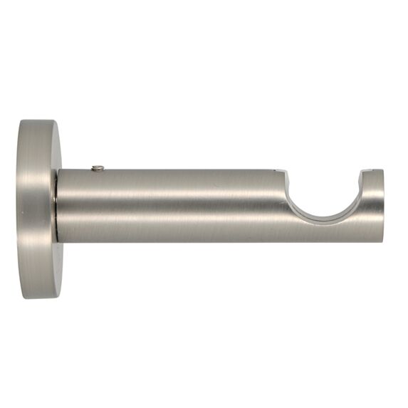 Support tige pour barre à rideau en métal Ø20 80 mm chromé mat