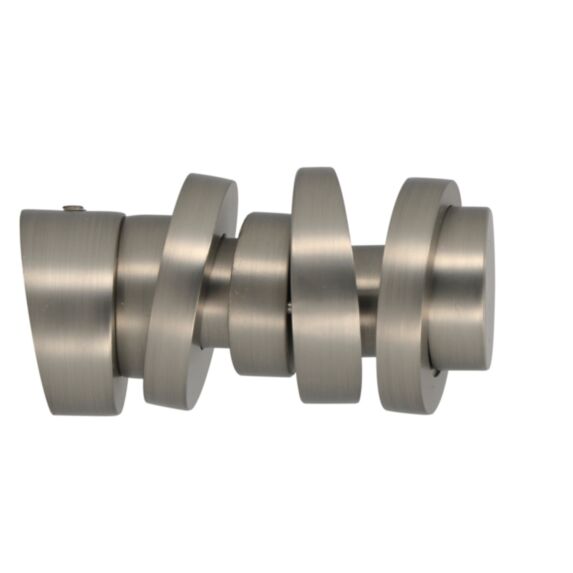 Embout de barre à rideau en métal Ø20 Curium chrome mat