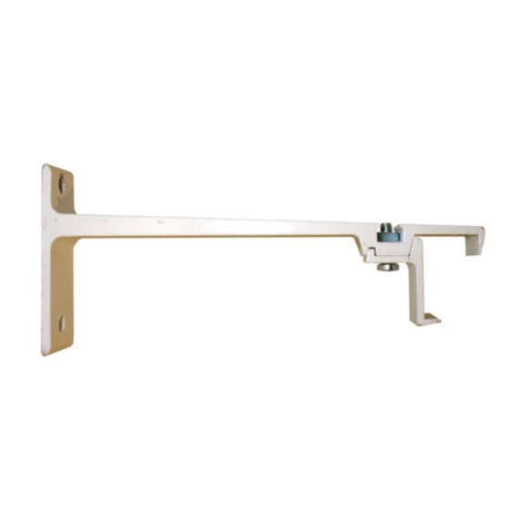 2 supports muraux métal simples 24x16 avancée 120mm laqué bl