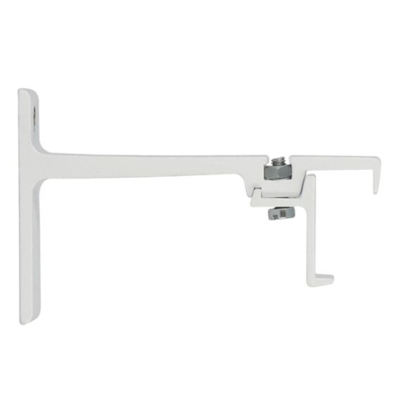2 supports muraux métal simples 24x16 avancée 80mm laqué blanc