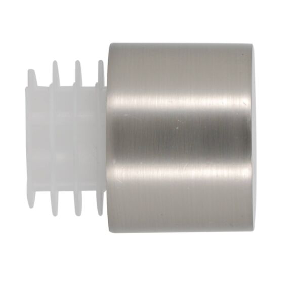 2 Embouts métal Ø28mm Bouchon Chromé Mat