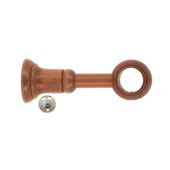 1 support bois à œil bague cannelée Ø28 réglable de 80 à 130mm merisier MOBOIS
