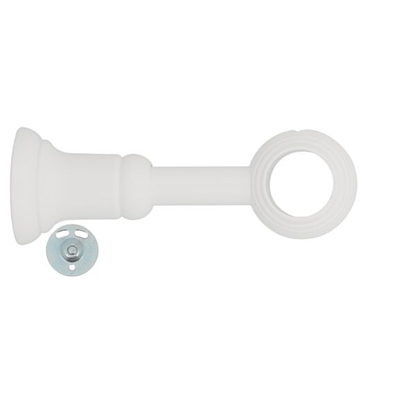 Support à oeil réglable platine métal bois classique ø 28mm laqué blanc - MOBOIS