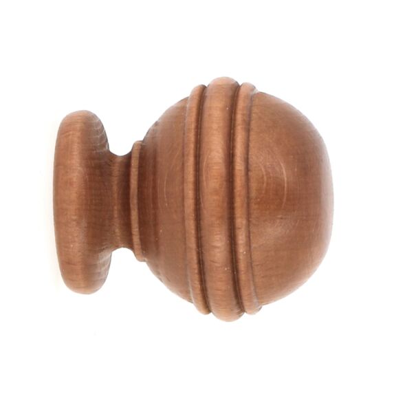 Embout boule rainurée à visser bois classique ø 28mm merisier - MOBOIS