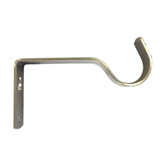 Lot de 2 supports barre à rideau métal ouverts Ø28 90 mm chromé mat - MOBOIS