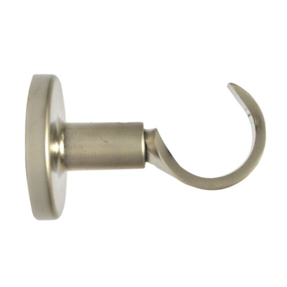 Support barre à rideau en métal œil ouvert Ø28 60 mm chromé mat - MOBOIS