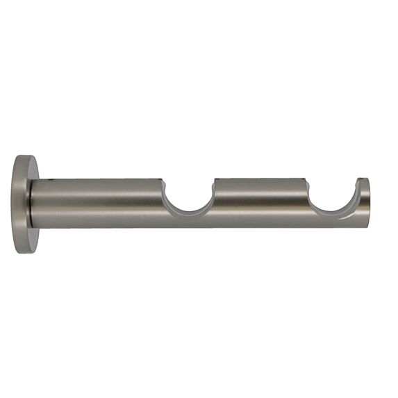 Support métal Ø28mm Tige Double 95/175mm Chromé Mat