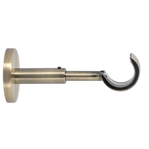 Support métal Ø28mm Ouvert 115-150mm Doré Vieilli