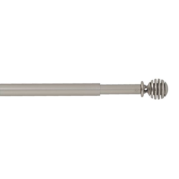 1 tringle métal Ø10mm extensible de 40-65cm boule striée nickel mat - MOBOIS
